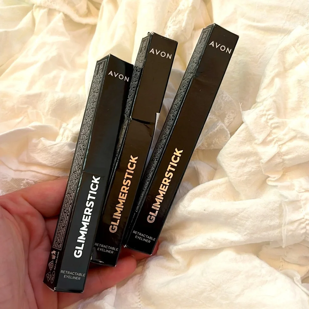 Avon BUNDLE of 3 Glimmerstick Retractable Eyeliner in Black